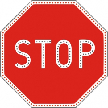 Znak aktywny STOP B-20 PULSUJĄCY